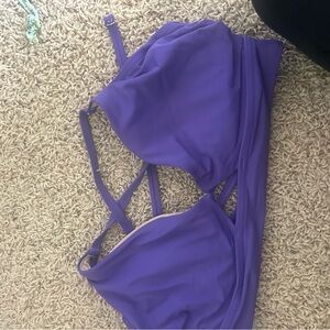 Purple Strappy Bikini Top